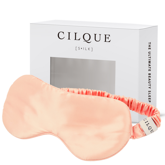 100% Silk Eye Mask, Rose Gold
