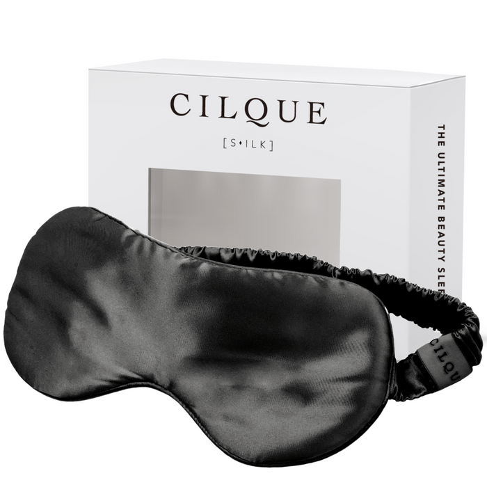 Black - 100% Silk Eye Mask