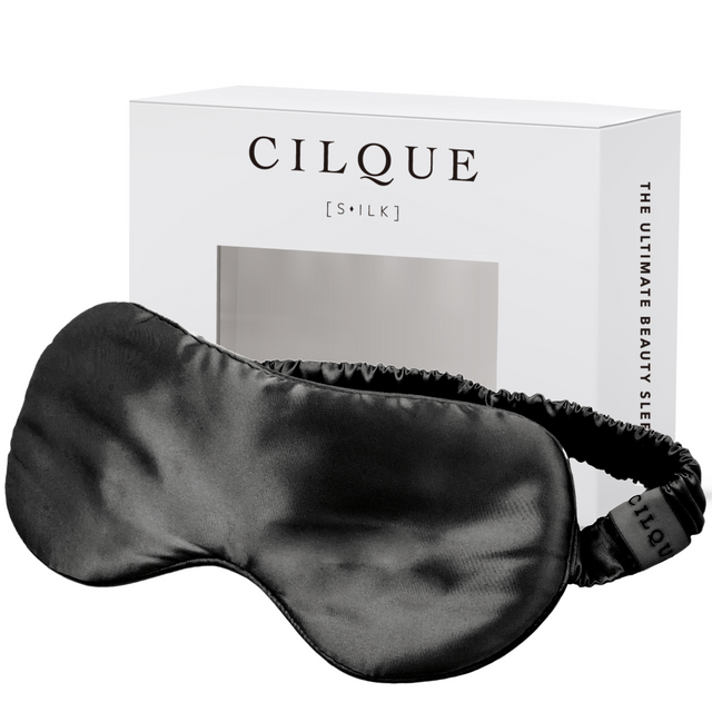 100% Silk Eye Mask, Black