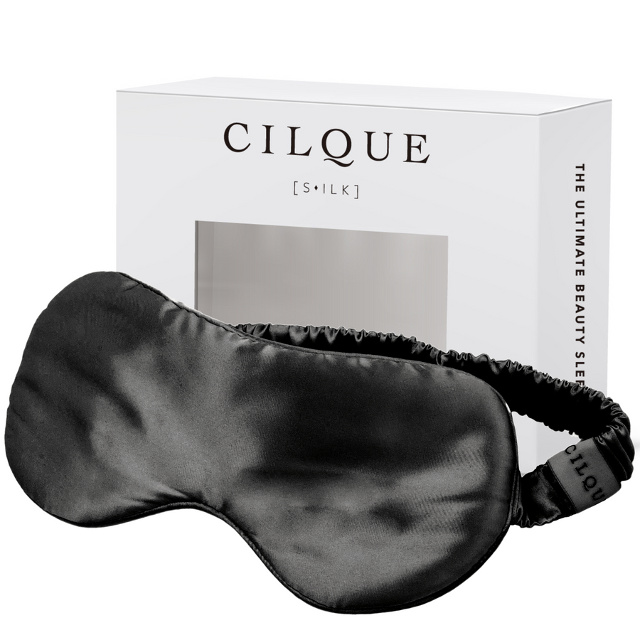 CILQUE Black silk eye mask