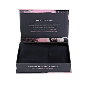 Black - Lustrous Silk Pillowcase - King