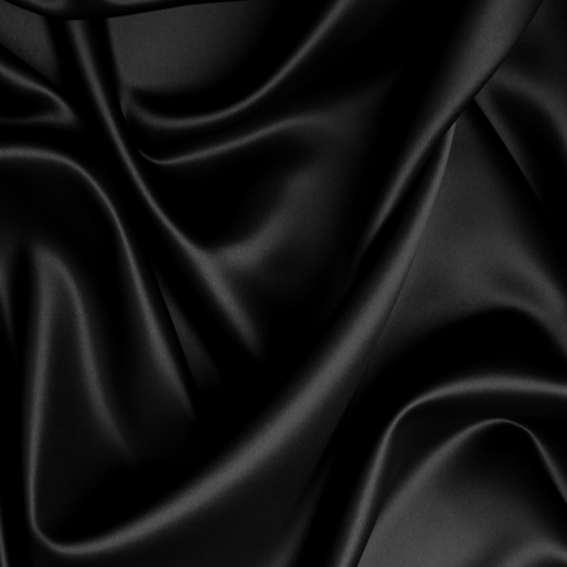 CILQUE Black silk pillowcase detail
