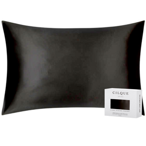 CILQUE Black silk pillowcase