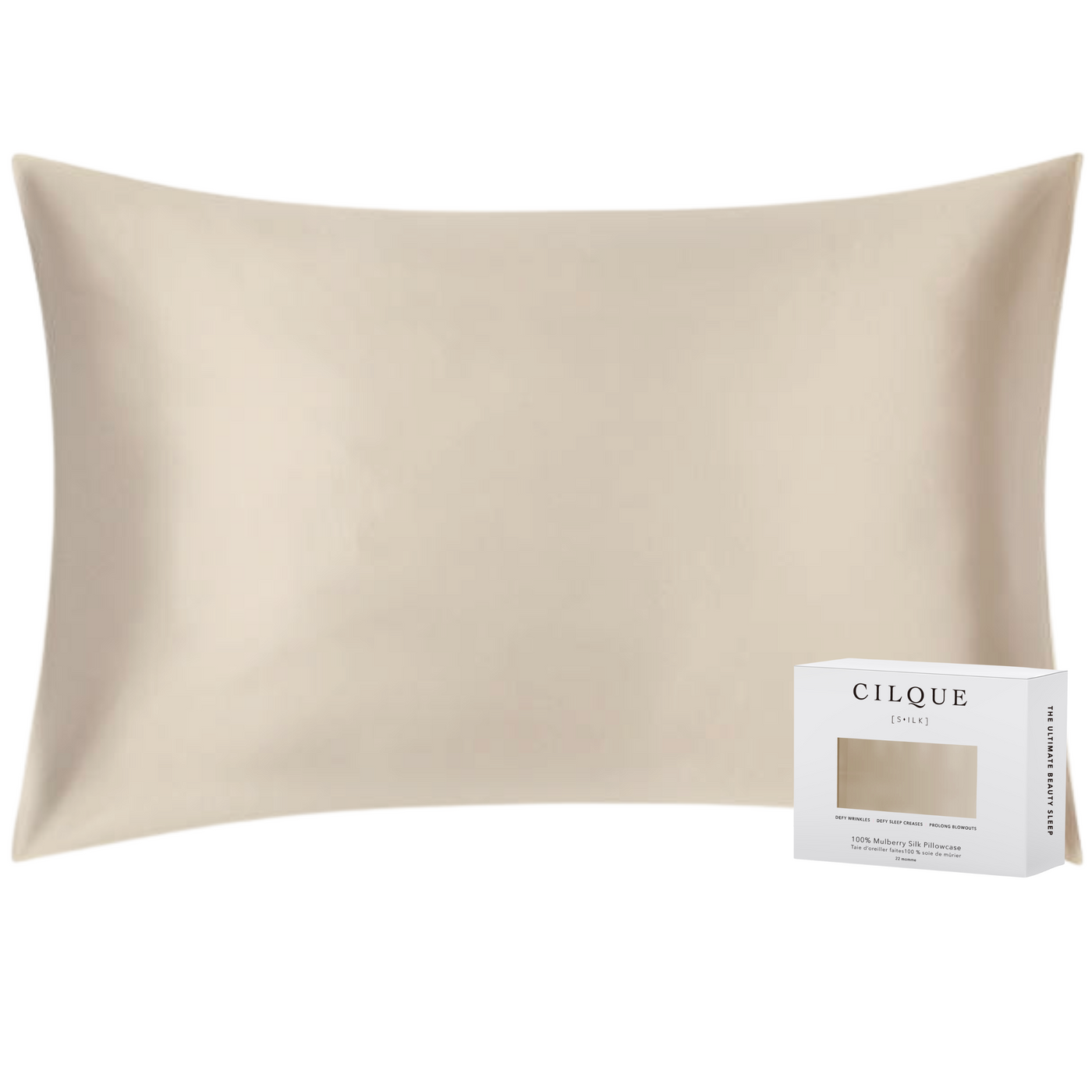 Nude Lustrous Silk Pillowcase Queen CILQUE US
