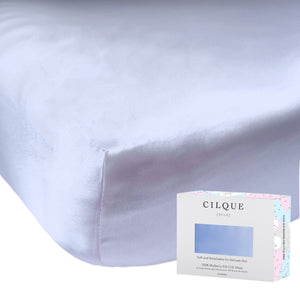 CILQUE Blue silk crib sheet