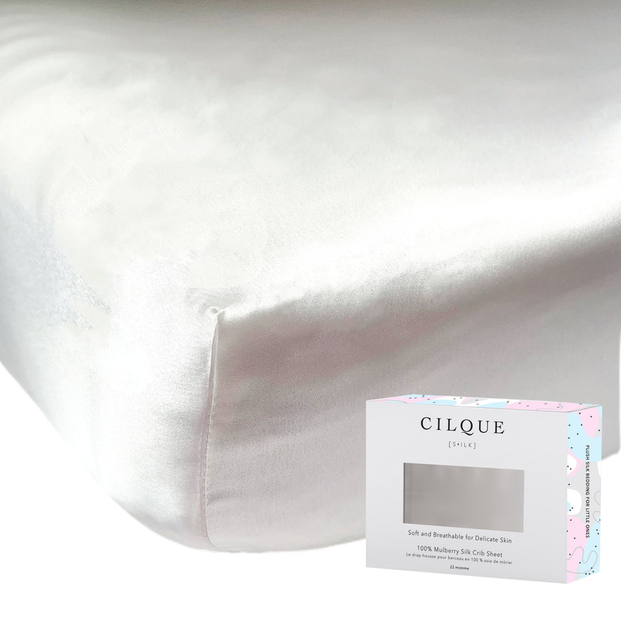 CILQUE Vanilla silk crib sheet