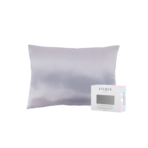 PLUSH SILK TODDLER PILLOWCASE - GREY