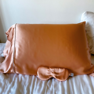 Rose Gold - Lustrous Silk Pillowcase - King